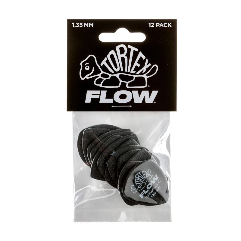 DUNLOP TORTEX® FLOW® PICK 1.35MM 558P1.35 -12 PCS PACK