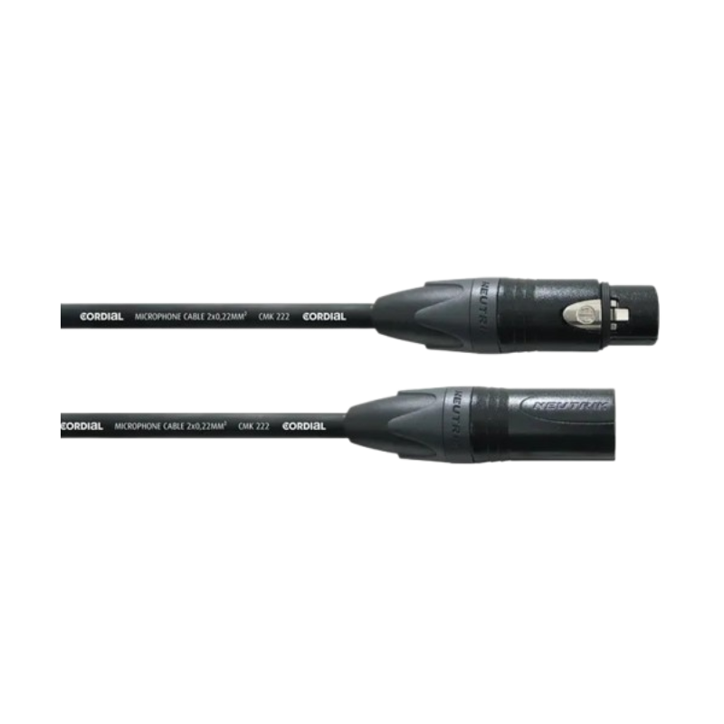 CORDIAL CPM 2,5 FM MIICROPHONE CABLE , NEUTRIK PLUGS 2.5 METERS