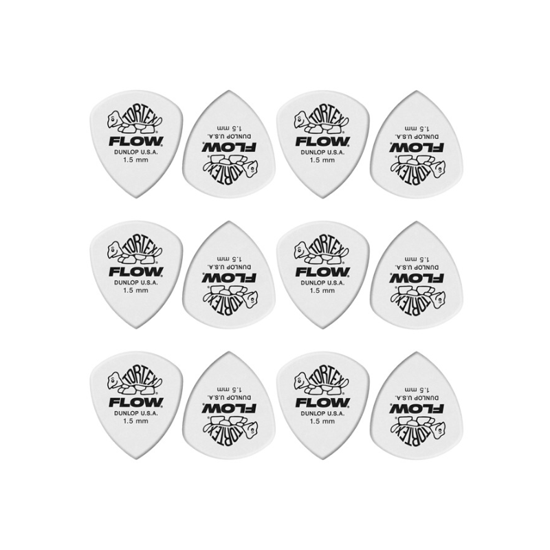DUNLOP TORTEX® FLOW® PICK 1.5MM 558P1.5 -12 PCS PACK