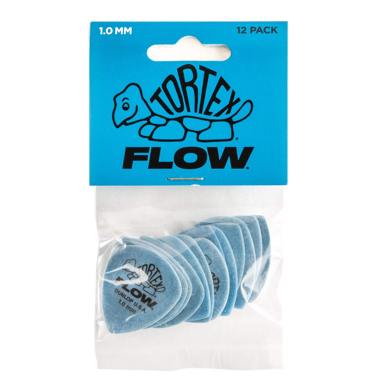 DUNLOP TORTEX® FLOW® PICK 1.0MM 558P1.0 -12 PCS PACK