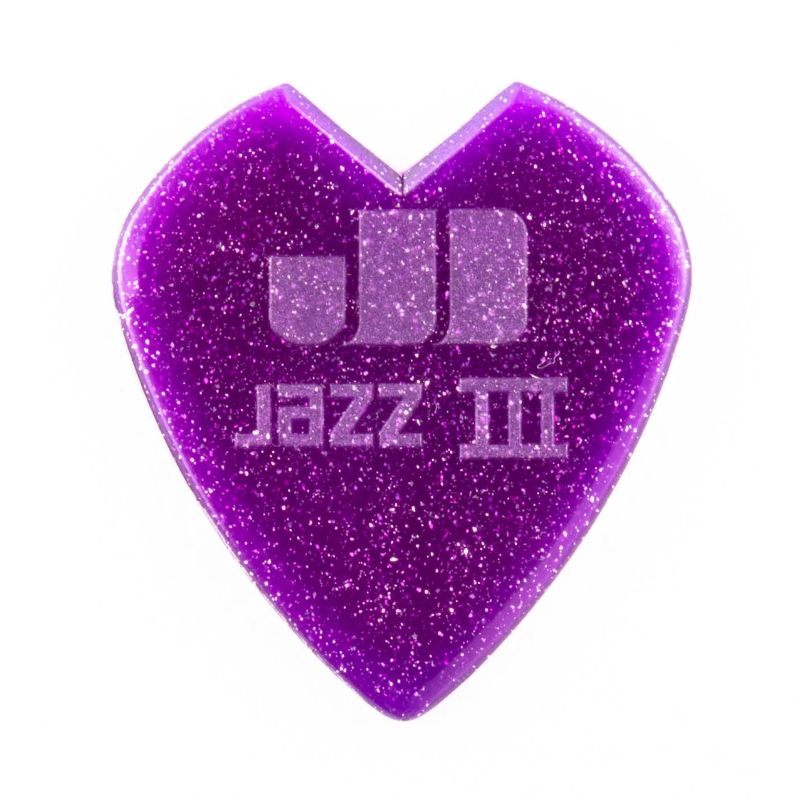 DUNLOP KIRK HAMMETT JAZZ III PURPLE SPARKLE PICK 1.38MM 47PKH3NPS