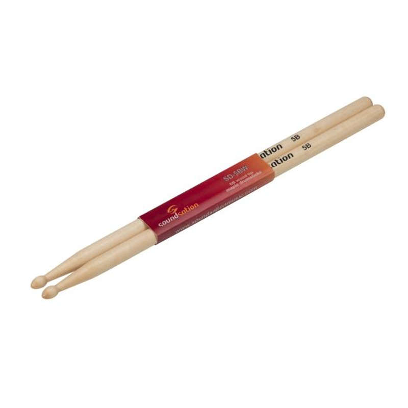 SOUNDSATION [SD-5BW] Maple Drumstick Pair 5B Wood Tip
