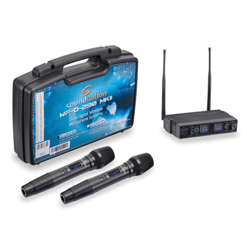 SOUNDSATION [WF-D290HH MKII-A1] UHF Dual Digital Wireless Microphone System - A1 Band (520-550MHz)