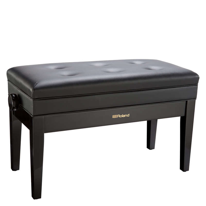 ROLAND RPB-D400PE Duet Piano Bench with Storage Compartment [Polish Black]