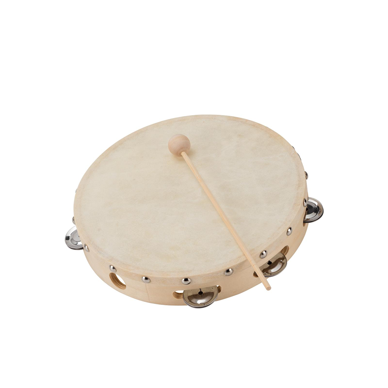 SOUNDSATION [ST1R-08] 8" Maple Tambourine With Natural Skin Head And Jingles